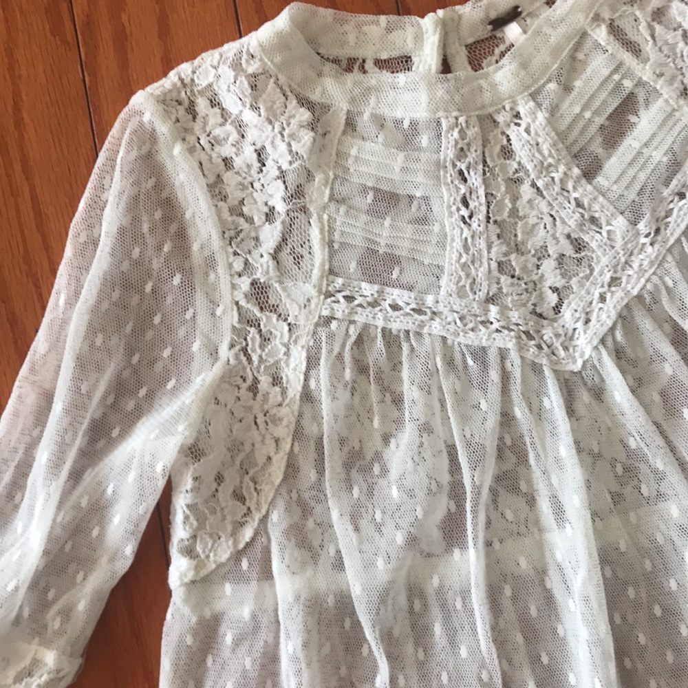 Lace Free People Boho Top - Picture 2 of 5